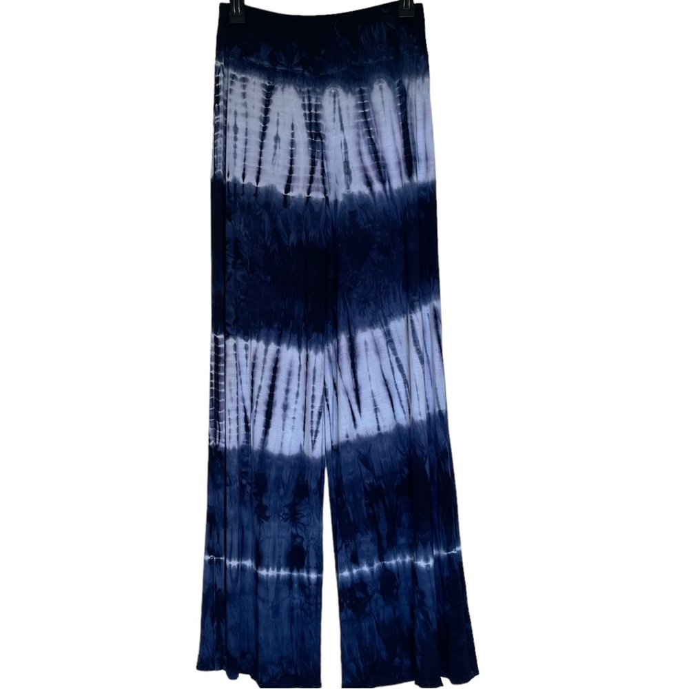 ❌SOLD❌  S-Twelve    Palazzo Pants, Blue & White TieDyed   Size Medium     NWT - Picture 5 of 8
